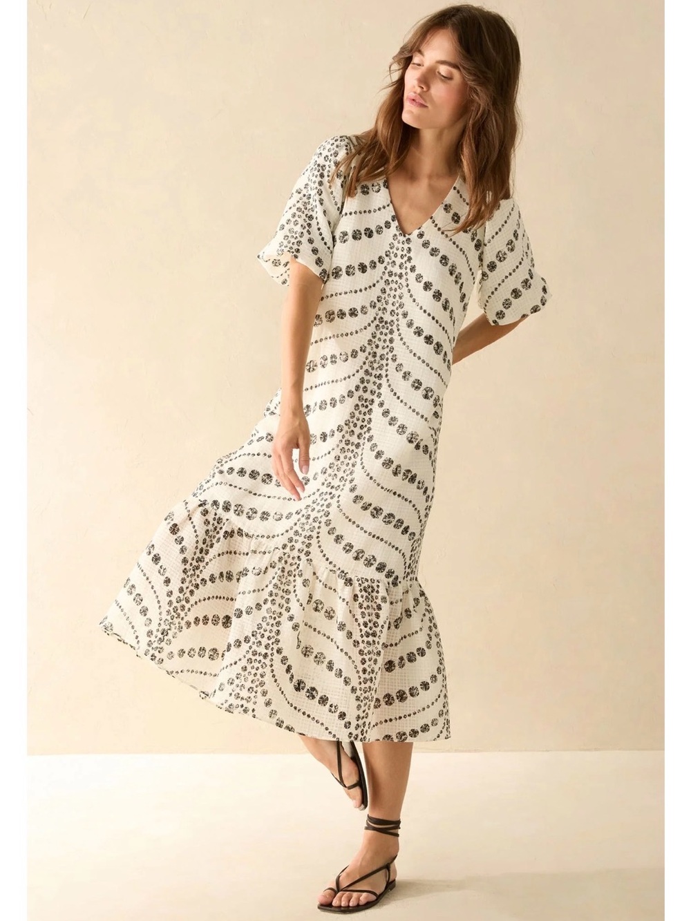 Marie Oliver Reba Dress in Ivory Dolphine Size 1X
